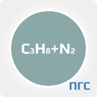 ПГС-ГСО 1 разряд, Пропан (C3H8) 0,8% в азоте в баллоне 4-5л, соединение DIN 6