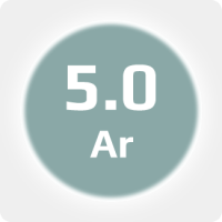 Аргон (Ar) 5.0 (99,999%) в баллоне 2л 150 бар, соединение  W21,6x1/14'' (DIN 6)