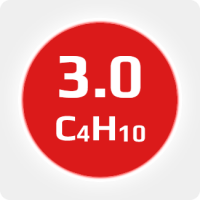 Бутан (C4H10) 3.0 (99,9%) в баллоне 2л (1 кг) соединениеW21,8х1/14'' (DIN1)